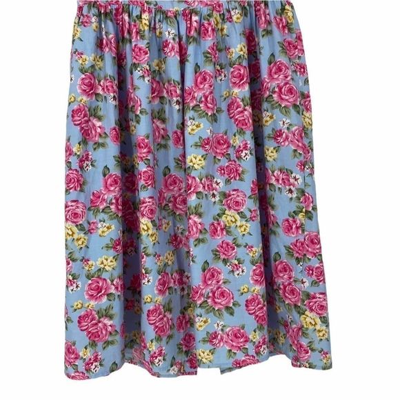 ASOS Curve Blue Pink Floral Midi Dress Size 14 NWT - Picture 7 of 10